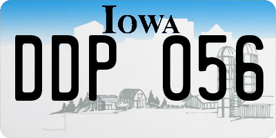 IA license plate DDP056