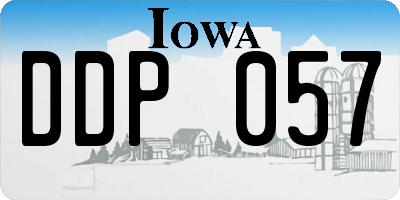 IA license plate DDP057