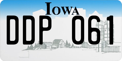 IA license plate DDP061