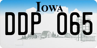 IA license plate DDP065