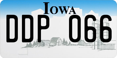 IA license plate DDP066