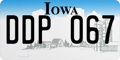 IA license plate DDP067