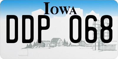 IA license plate DDP068