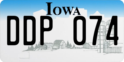 IA license plate DDP074