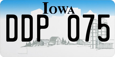IA license plate DDP075