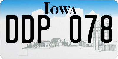 IA license plate DDP078