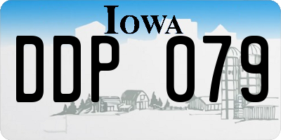 IA license plate DDP079