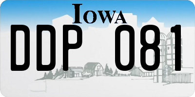 IA license plate DDP081