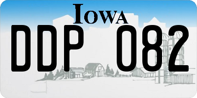 IA license plate DDP082
