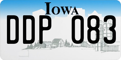 IA license plate DDP083