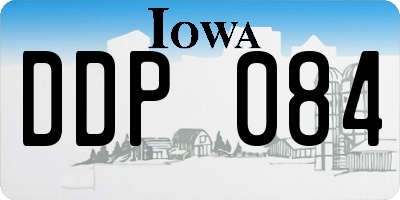 IA license plate DDP084