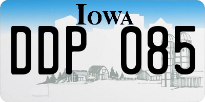 IA license plate DDP085
