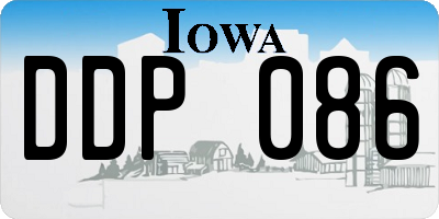 IA license plate DDP086