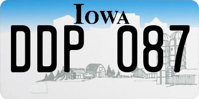 IA license plate DDP087