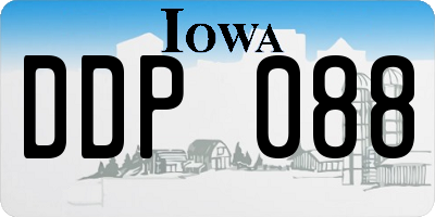 IA license plate DDP088