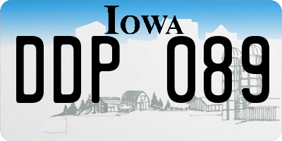 IA license plate DDP089