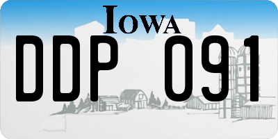 IA license plate DDP091