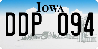 IA license plate DDP094
