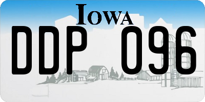 IA license plate DDP096