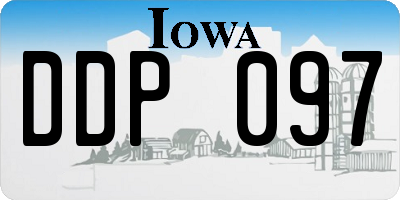 IA license plate DDP097