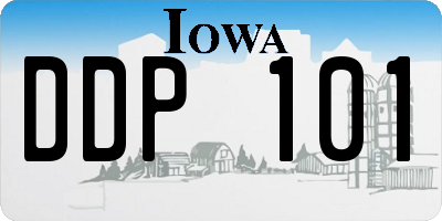 IA license plate DDP101