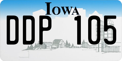IA license plate DDP105