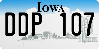 IA license plate DDP107
