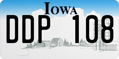 IA license plate DDP108