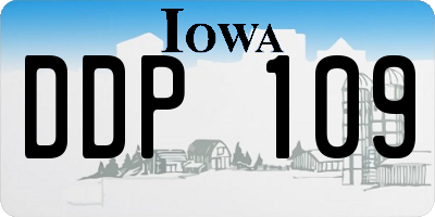 IA license plate DDP109