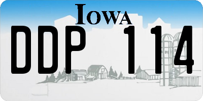 IA license plate DDP114