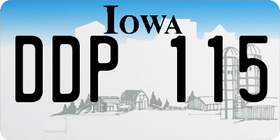 IA license plate DDP115