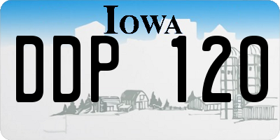 IA license plate DDP120
