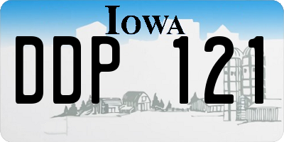 IA license plate DDP121