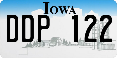 IA license plate DDP122