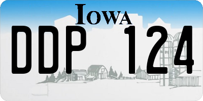 IA license plate DDP124