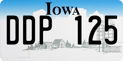 IA license plate DDP125