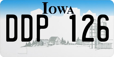 IA license plate DDP126