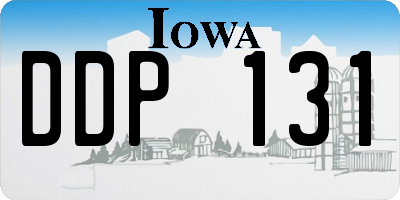 IA license plate DDP131