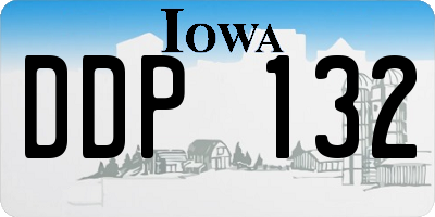 IA license plate DDP132