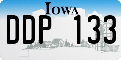 IA license plate DDP133