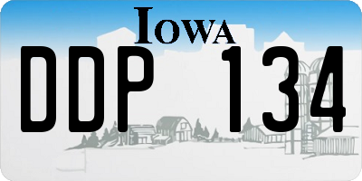IA license plate DDP134