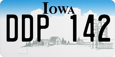IA license plate DDP142