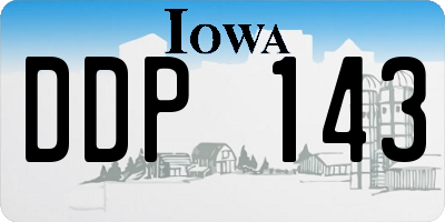 IA license plate DDP143