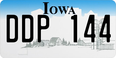 IA license plate DDP144