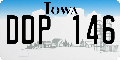 IA license plate DDP146