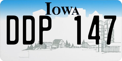 IA license plate DDP147