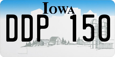 IA license plate DDP150