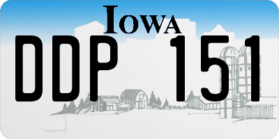 IA license plate DDP151