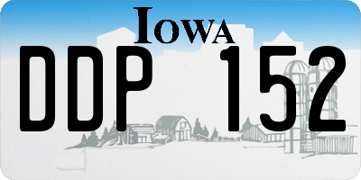IA license plate DDP152
