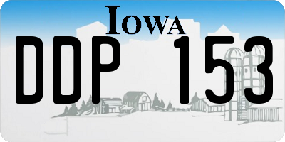 IA license plate DDP153